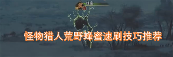 怪物猎人荒野中获取蜂蜜的高效刷取技巧分享